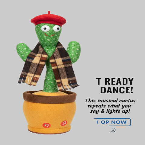 DANCING TALKING CACTUS RECHARGEABLE